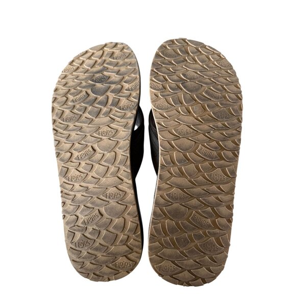 Flojos Men's Jorge 2.0 Faux Leather Arch Support Flip Flops Brown Size 11 - Picture 8 of 8